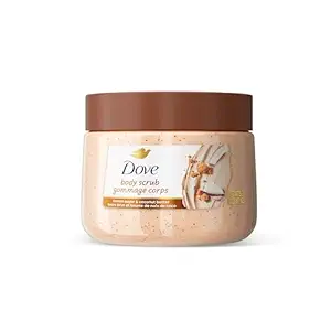 Dove Brown Sugar and Coconut Butter Body Scrub Exfoliates and Deeply 15 oz | For dry, dull skin, Helps deeply nourish skin, With Dove moisturizing cream, Brown Sugar & Coconut Butter